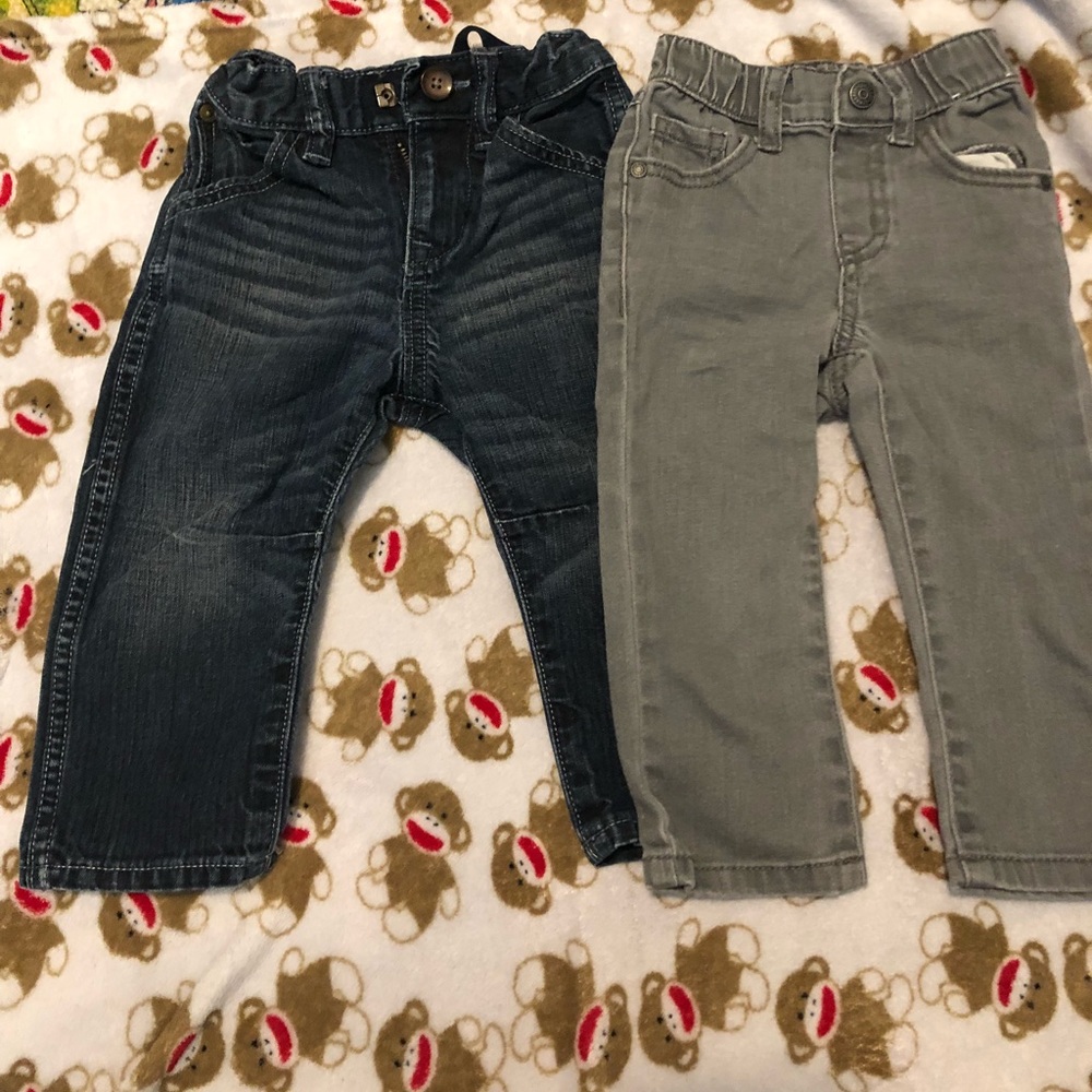 2 pairs of baby boy skinny jeans!!